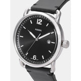  Shop Authentic Fossil The Commuter Black Dial Black Leather Strap Watch for Men - FS5406 - Luxxuri