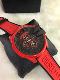  Shop Authentic Diesel Mega Chief Chronograph Black Dial Red Rubber Strap Watch For Men - DZ4526 - Luxxuri