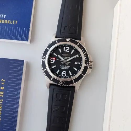  Shop Authentic Breitling Superocean II 44mm Black Dial Black Rubber Strap Watch for Men - A17367D71B1S2 - Luxxuri