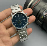  Shop Authentic Fossil The Commuter Black Dial Silver Steel Strap Watch for Men - FS5399 - Luxxuri
