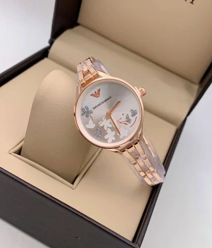  Shop Authentic Emporio Armani Aurora Quartz Silver Dial Gold Steel Strap Watch For Women - AR11108 - Luxxuri
