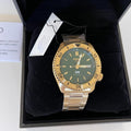  Shop Authentic Seiko 5 Sports HUF Limited Edition Green Dial Gold Steel Strap Watch For Men - SRPJ20 - Luxxuri
