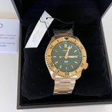  Shop Authentic Seiko 5 Sports HUF Limited Edition Green Dial Gold Steel Strap Watch For Men - SRPJ20 - Luxxuri