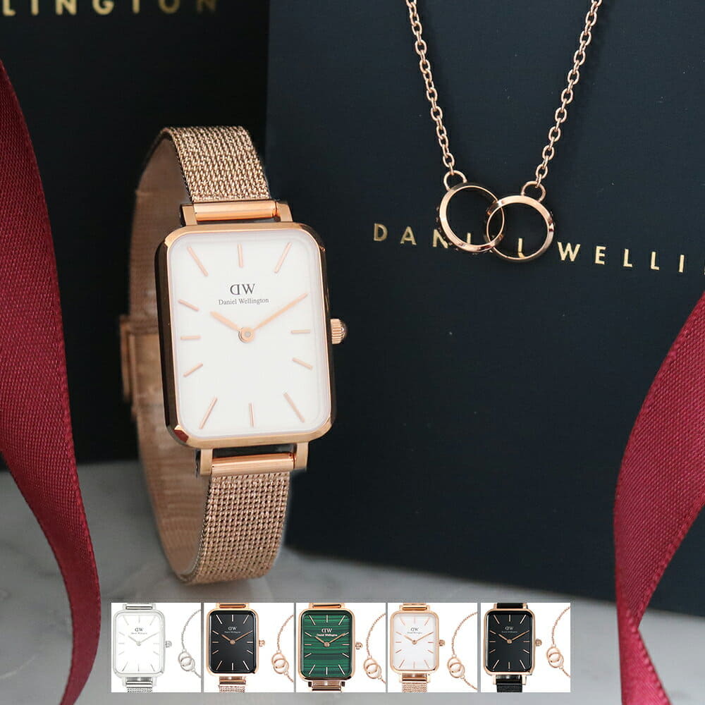  Shop Authentic Daniel Wellington Quadro Melrose White Dial Gold Mesh Strap Watch For Women - DW00100431 - Luxxuri