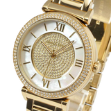  Shop Authentic Michael Kors Catlin Mother of Pearl Dial Gold Steel Strap Watch for Women - MK3332 - Luxxuri