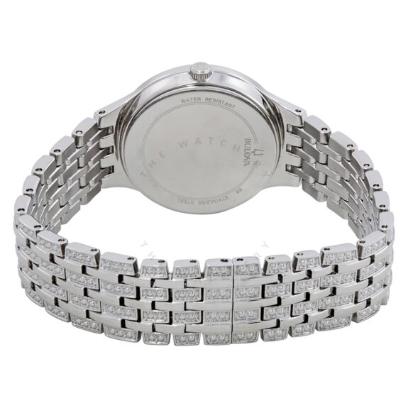  Shop Authentic Bulova Crystal Collection Silver Dial Silver Steel Strap Watch for Women - 96L243 - Luxxuri