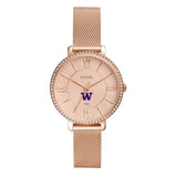  Shop Authentic Fossil Jacqueline Quartz Rose Gold Dial Rose Gold Mesh Strap Watch for Women - ES4628 - Luxxuri