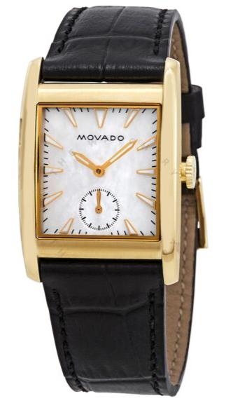  Shop Authentic Movado Heritage Mother of Pearl White Dial Black Leather Strap Watch For Women - 3650050 - Luxxuri