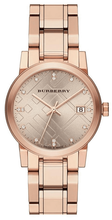  Shop Authentic Burberry The City Diamonds Rose Gold Dial Rose Gold Steel Strap Watch for Women - BU9126 - Luxxuri