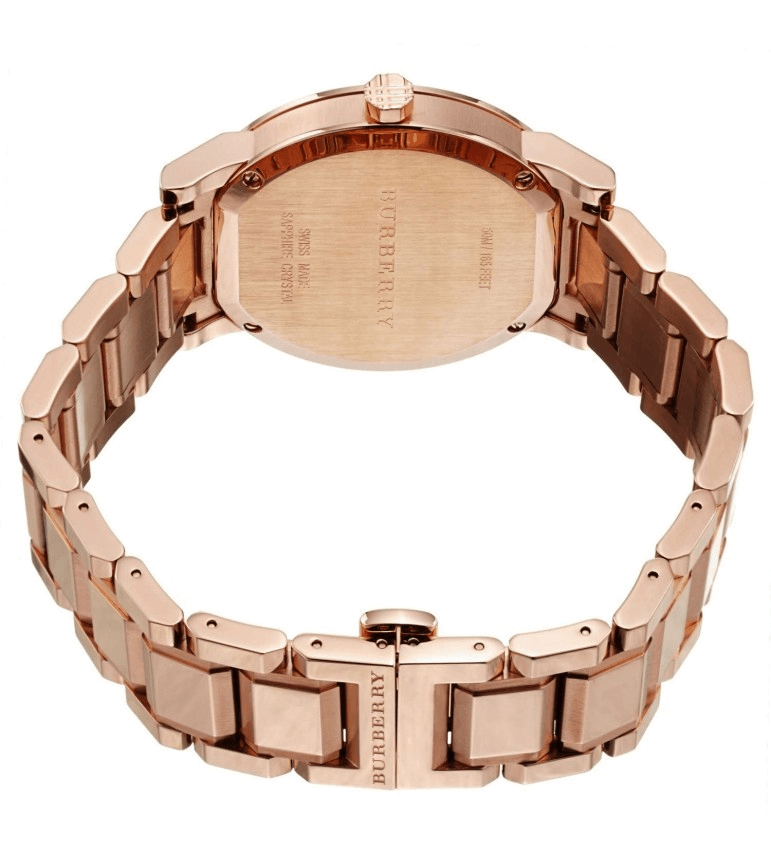  Shop Authentic Burberry The City Diamonds Rose Gold Dial Rose Gold Steel Strap Watch for Women - BU9126 - Luxxuri