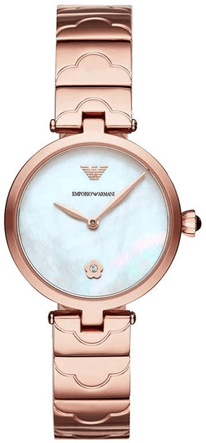  Shop Authentic Emporio Armani Mother of Pearl Dial Rose Gold Steel Strap Watch For Women - AR11236 - Luxxuri