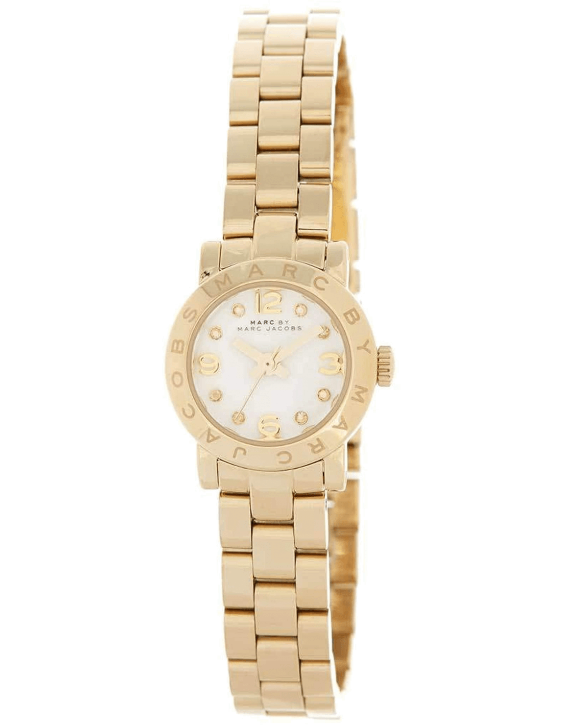  Shop Authentic Marc Jacobs Amy Dinky White Dial Gold Steel Strap Watch for Women - MBM3226 - Luxxuri