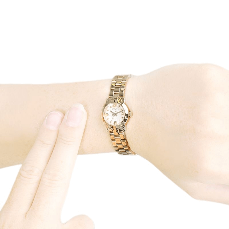  Shop Authentic Marc Jacobs Amy Dinky White Dial Gold Steel Strap Watch for Women - MBM3226 - Luxxuri