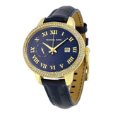  Shop Authentic Michael Kors Whitley Quartz Blue Dial Blue Leather Strap Watch For Women - MK2429 - Luxxuri