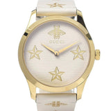  Shop Authentic Gucci G Timeless White Dial White Leather Strap Watch For Women - YA1264096 - Luxxuri