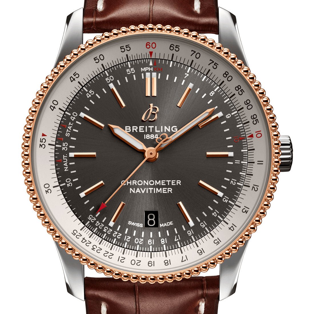  Shop Authentic Breitling Navitimer 1 Automatic 41mm Brown Dial Brown Leather Strap Mens Watch - U17326211M1P2 - Luxxuri