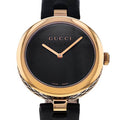  Shop Authentic Gucci Diamantissima Quartz Black Dial Black Leather Strap Watch for Women - YA141401 - Luxxuri