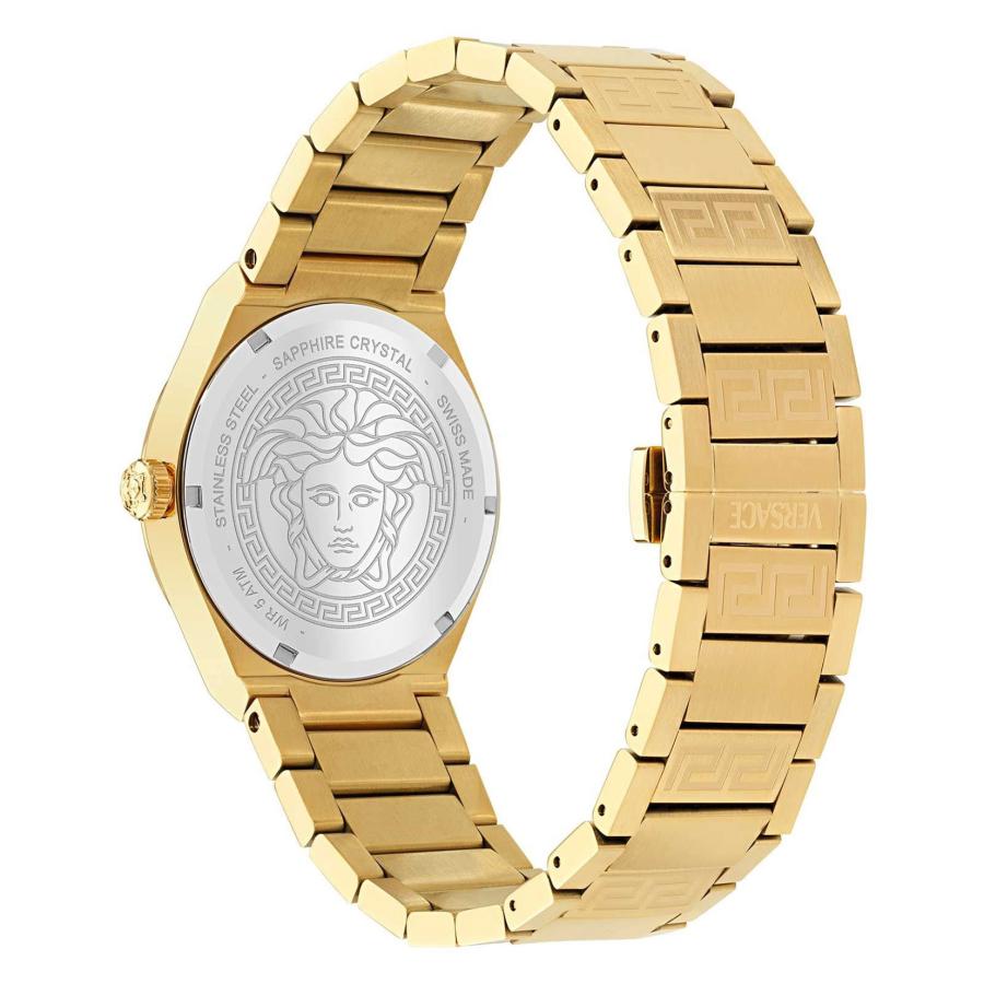  Shop Authentic Versace V-Auria Quartz Black Dial Gold Steel Strap Watch for Men - VE0F00525 - Luxxuri
