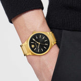  Shop Authentic Versace V-Auria Quartz Black Dial Gold Steel Strap Watch for Men - VE0F00525 - Luxxuri