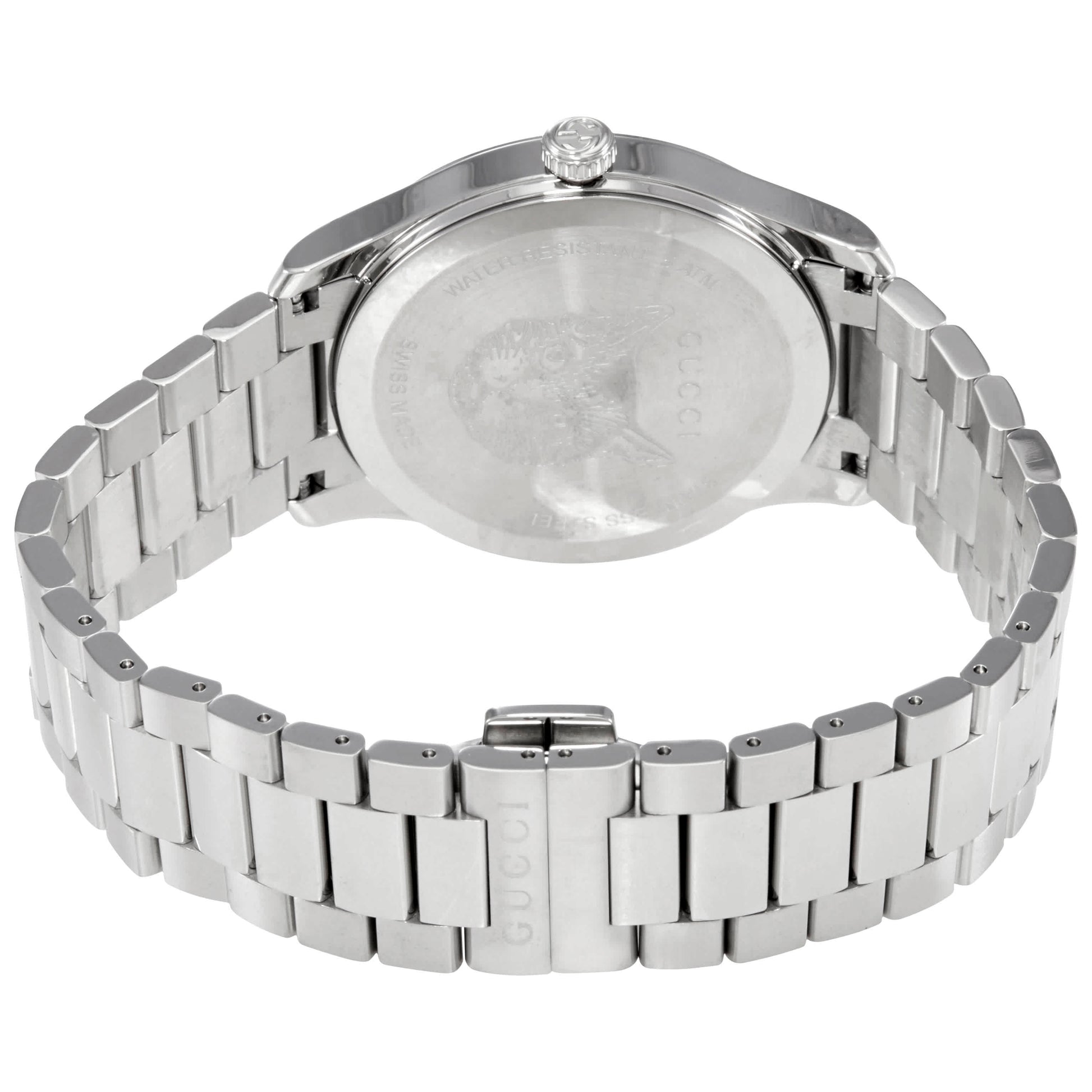  Shop Authentic Gucci G Timeless Quartz Mother of Pearl Pink Dial Silver Steel Strap Watch for Women - YA1264166 - Luxxuri