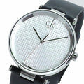  Shop Authentic Calvin Klein Sight Silver Dial Black Leather Strap Watch for Men - K1S21120 - Luxxuri