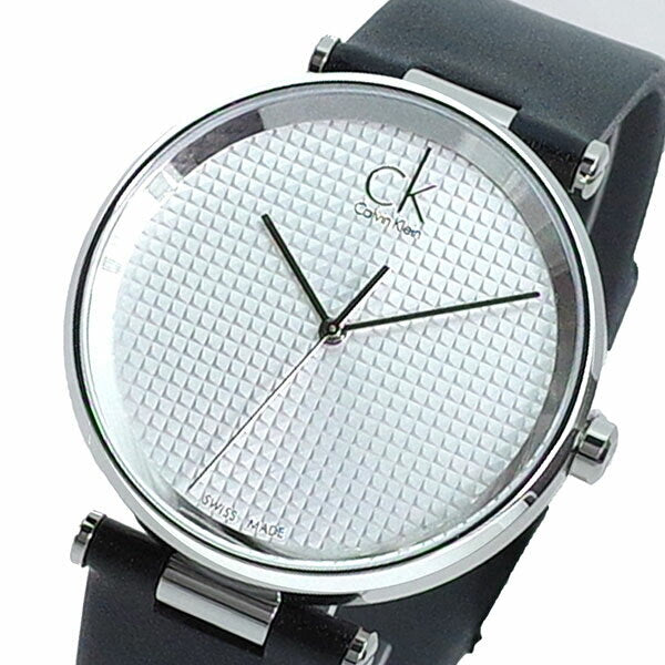  Shop Authentic Calvin Klein Sight Silver Dial Black Leather Strap Watch for Men - K1S21120 - Luxxuri