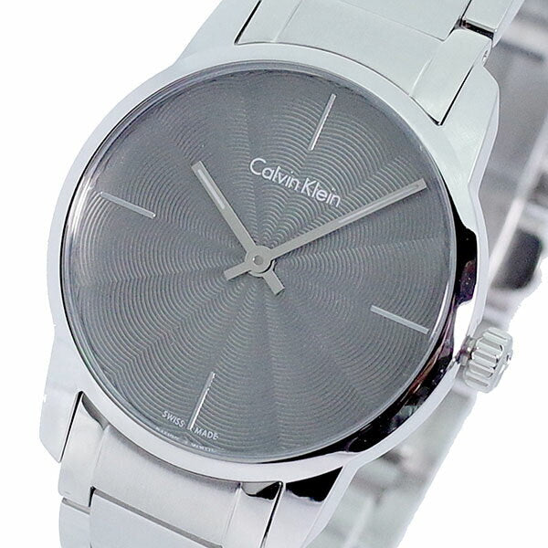  Shop Authentic Calvin Klein City Grey Dial Silver Steel Strap Watch for Women - K2G23144 - Luxxuri