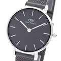  Shop Authentic Daniel Wellington Petite Ashfield Black Dial Black Mesh Strap Watch For Women - DW00100246 - Luxxuri