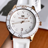  Shop Authentic Michael Kors Runway Quartz White Dial White Rubber Strap Watch For Women - MK6853 - Luxxuri