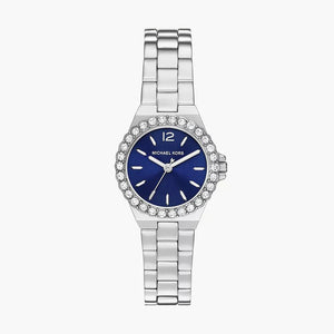  Shop Authentic Michael Kors Lennox Three-Hand Blue Dial Silver Steel Strap Watch For Women - MK7397 - Luxxuri