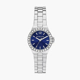  Shop Authentic Michael Kors Lennox Three-Hand Blue Dial Silver Steel Strap Watch For Women - MK7397 - Luxxuri