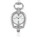  Shop Authentic Gucci Horsebit Collection Diamonds Mother of Pearl White Dial Silver Steel Strap Watch For Women - YA139504 - Luxxuri