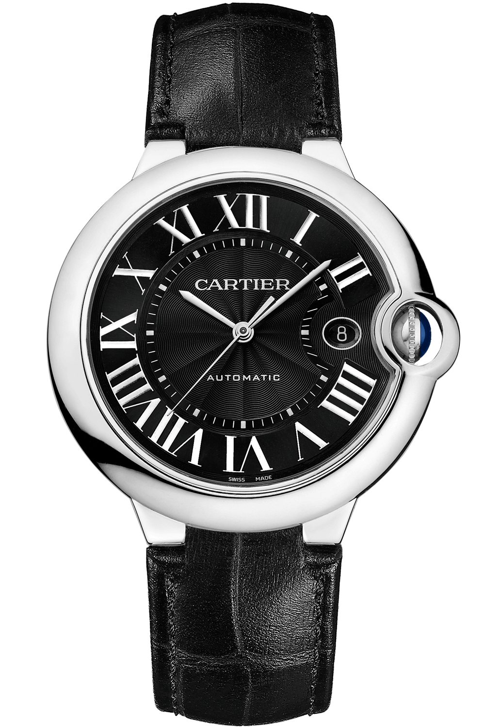  Shop Authentic Cartier Ballon Bleu De Cartier Black Dial Black Leather Strap Watch for Men - WSBB0003 - Luxxuri