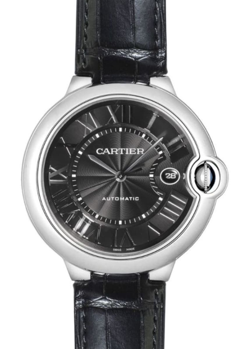  Shop Authentic Cartier Ballon Bleu De Cartier Black Dial Black Leather Strap Watch for Men - WSBB0003 - Luxxuri