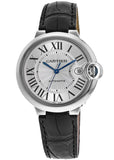  Shop Authentic Cartier Ballon Bleu de Cartier Silver Dial Black Leather Strap Watch for Men - WSBB0026 - Luxxuri