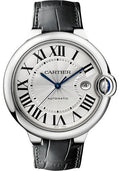  Shop Authentic Cartier Ballon Bleu de Cartier Silver Dial Black Leather Strap Watch for Men - WSBB0026 - Luxxuri