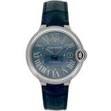 Shop Authentic Cartier Ballon Bleu De Cartier Blue Dial Blue Leather Strap Watch for Men - WSBB0027 - Luxxuri