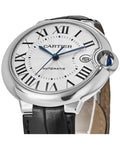 Shop Authentic Cartier Ballon Bleu De Cartier Silver Dial Black Leather Strap Watch for Women - WSBB0028 - Luxxuri
