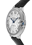  Shop Authentic Cartier Ballon Bleu De Cartier Silver Dial Black Leather Strap Watch for Women - WSBB0028 - Luxxuri