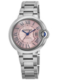  Shop Authentic Cartier Ballon Bleu de Cartier Pink Dial Silver Steel Strap Watch for Women - WSBB0046 - Luxxuri