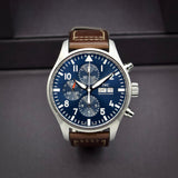  Shop Authentic IWC Pilot’s Watch Chronograph Edition “Le Petit Prince” Blue Dial Brown Leather Strap Watch for Men - IW377714 - Luxxuri