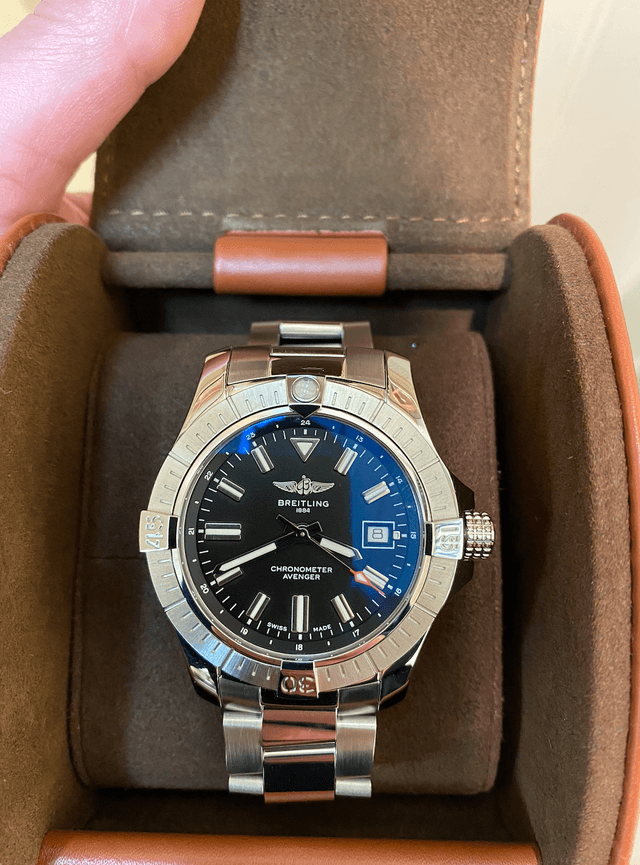  Shop Authentic Breitling Avenger Automatic 43mm Black Dial Silver Steel Strap Watch for Men - A17318101B1A1 - Luxxuri