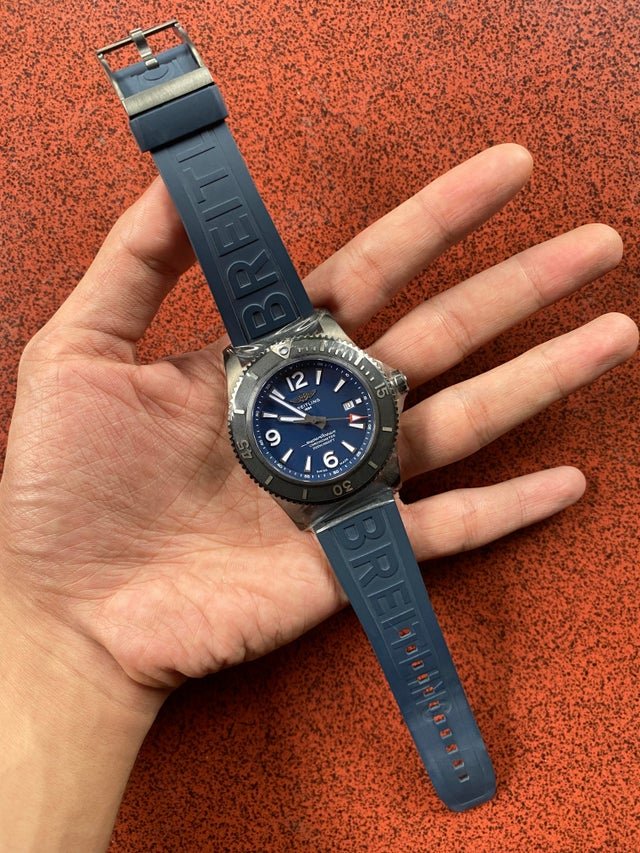  Shop Authentic Breitling Superocean Automatic 46mm Blue Dial Blue Rubber Strap Watch for Men - M17368D71C1S1 - Luxxuri