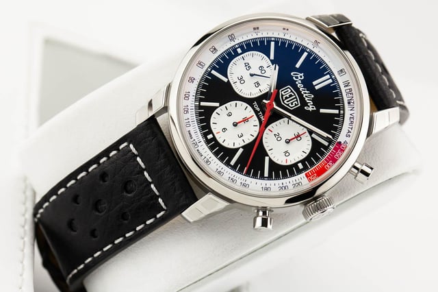  Shop Authentic Breitling Top Time B01 Deus Black Dial Black Leather Strap Watch for Men - AB01765A1B1X1 - Luxxuri