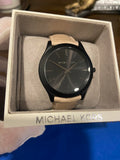  Shop Authentic Michael Kors Slim Runway Black Dial Beige Leather Strap Watch For Men - MK8510 - Luxxuri
