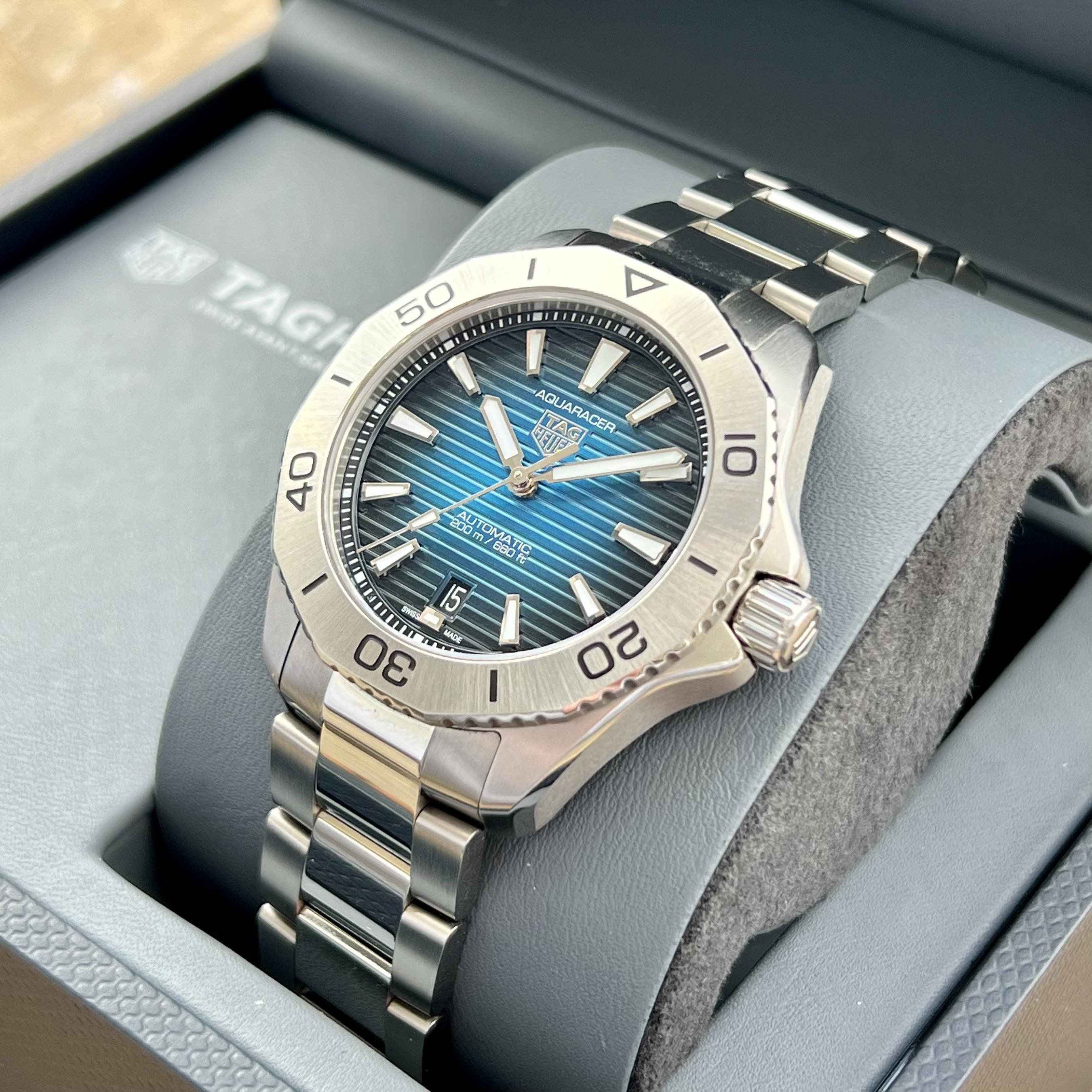 Tag Heuer Aquaracer Professional 200 Automatic Blue Dial Silver Steel Strap Watch for Men - WBP2111.BA0627