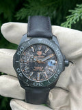  Shop Authentic Tag Heuer Aquaracer Calibre 5 Black NATO Strap Carbon Dial Watch for Men - WBD218A.FC6445 - Luxxuri