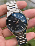  Shop Authentic Tag Heuer Carrera Automatic Black Dial Silver Steel Strap Watch for Men - WAR211A.BA0782 - Luxxuri
