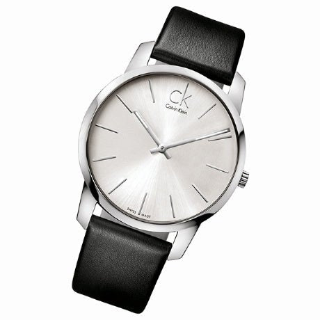 Shop Authentic Calvin Klein City White Dial Black Leather Strap Watch For Men - K2G211C6 - Luxxuri