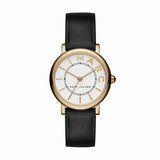  Shop Authentic Marc Jacobs Roxy White Dial Black Leather Strap Watch for Women - MJ1537 - Luxxuri
